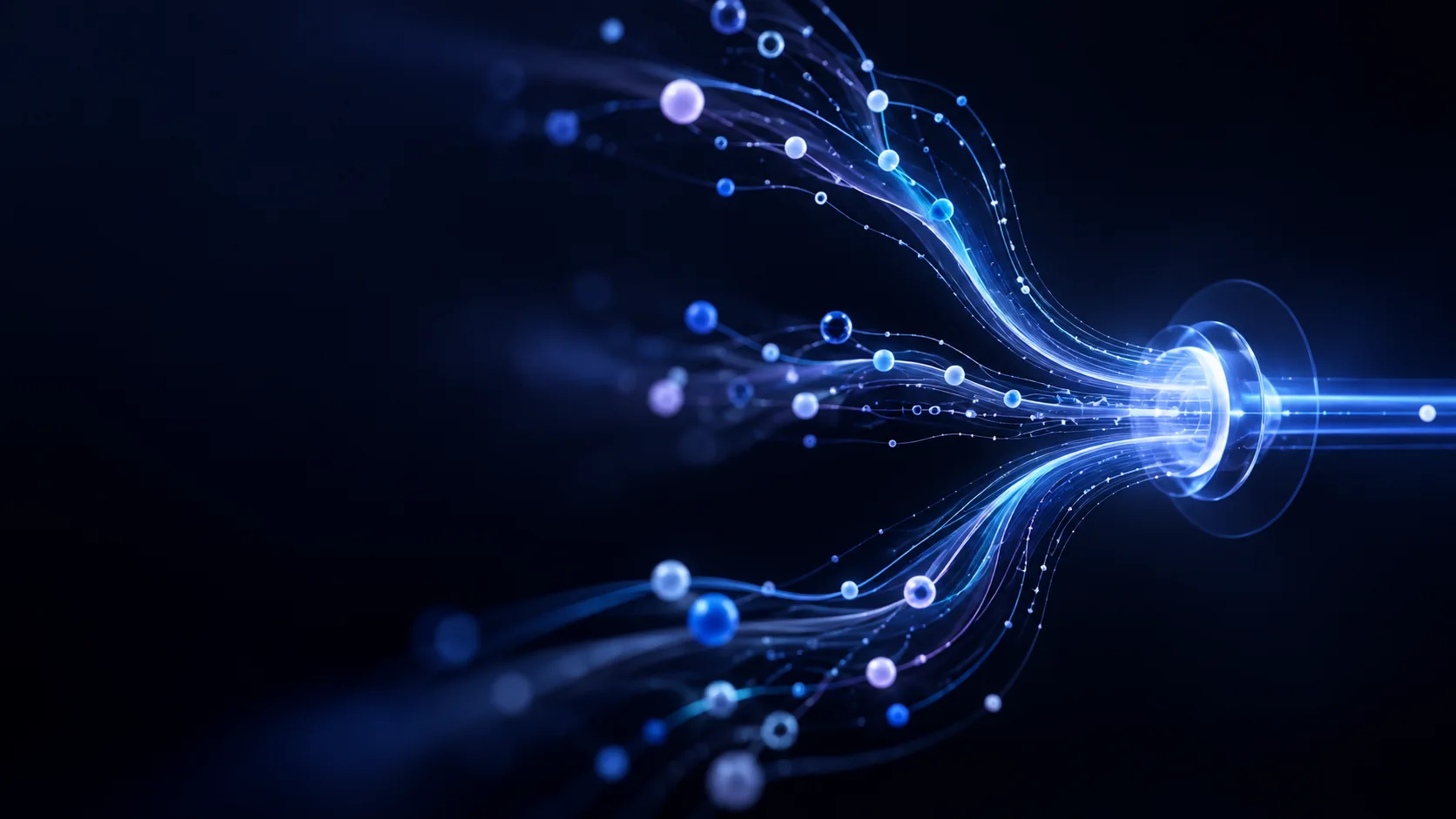 Streams of customer signals converging into a coordinated response